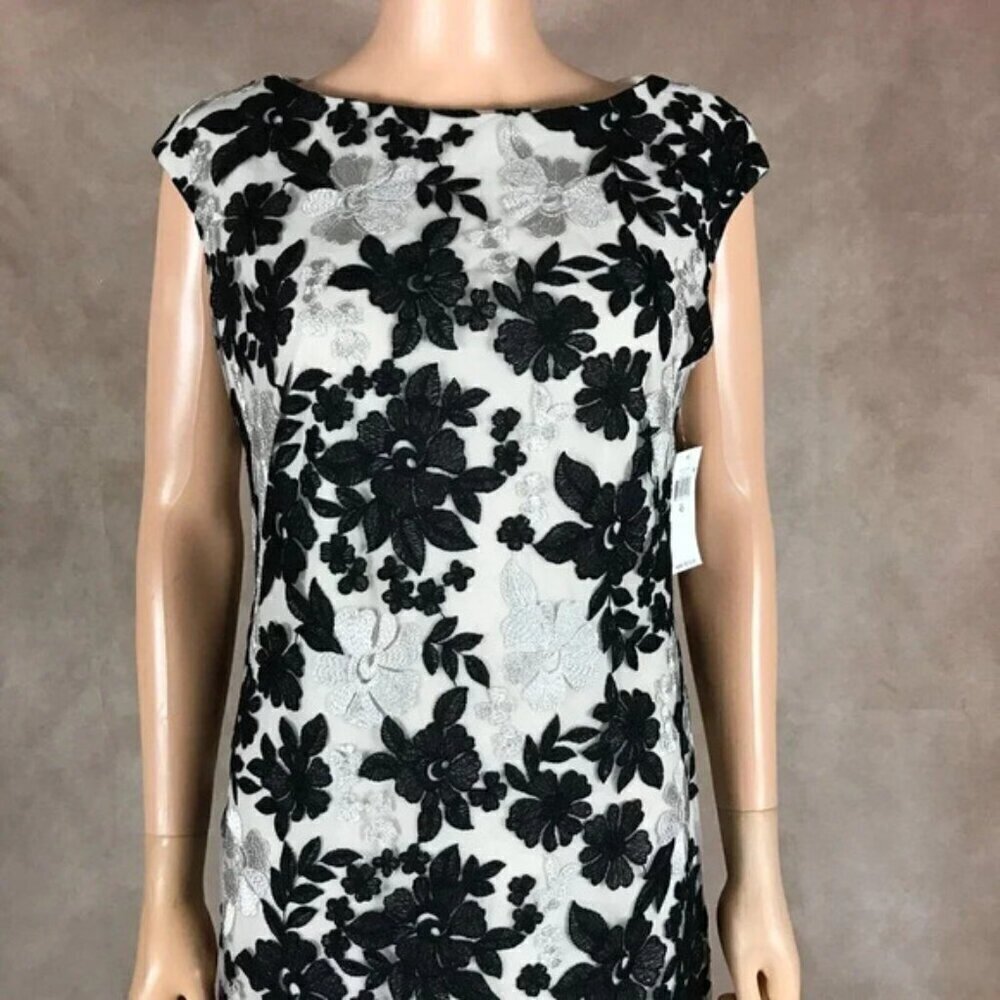 Ralph Lauren Bria Embroidered Cap Sleeve Cocktail Dress NWT 10 - Picture 8 of 11
